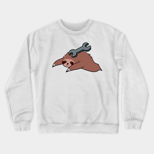 Sloth with a Wrench Crewneck Sweatshirt by saradaboru